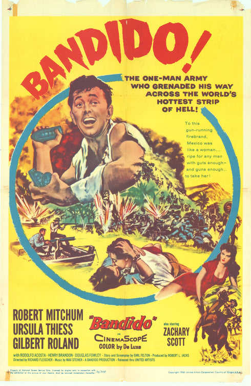 bandido 1956 one sheet poster folded